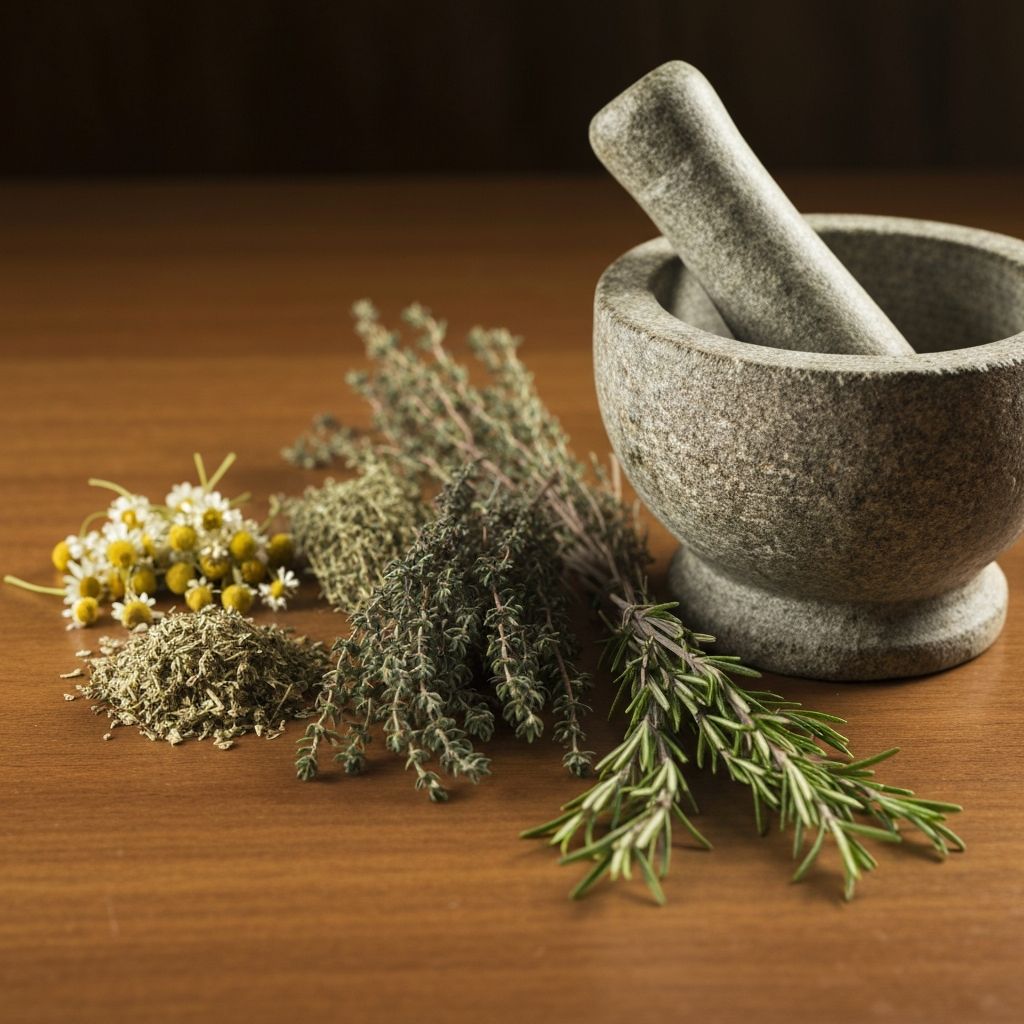 Traditionelle Kräuter und Pflanzenextrakte